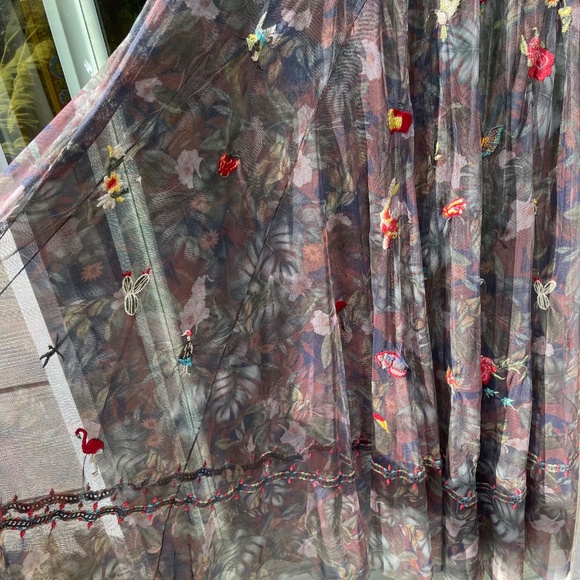 JOHNNY WAS BIYA NWT $335 Nyah Embroidered Mesh Maxi Tank Dress - Picture 6 of 8